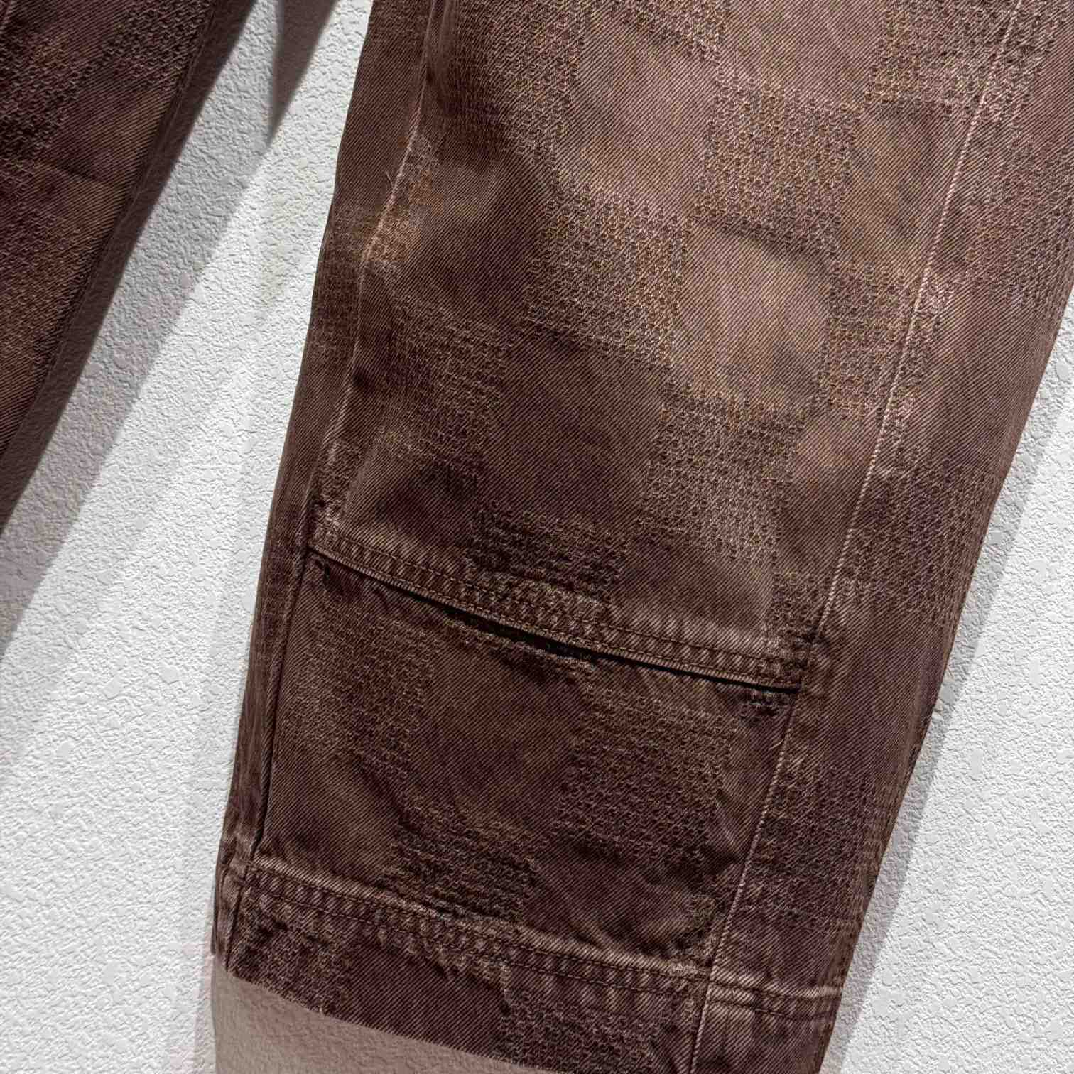 Louis Vuitton Damier Workwear Denim Pants   1AFX42 - PerfectKickZ