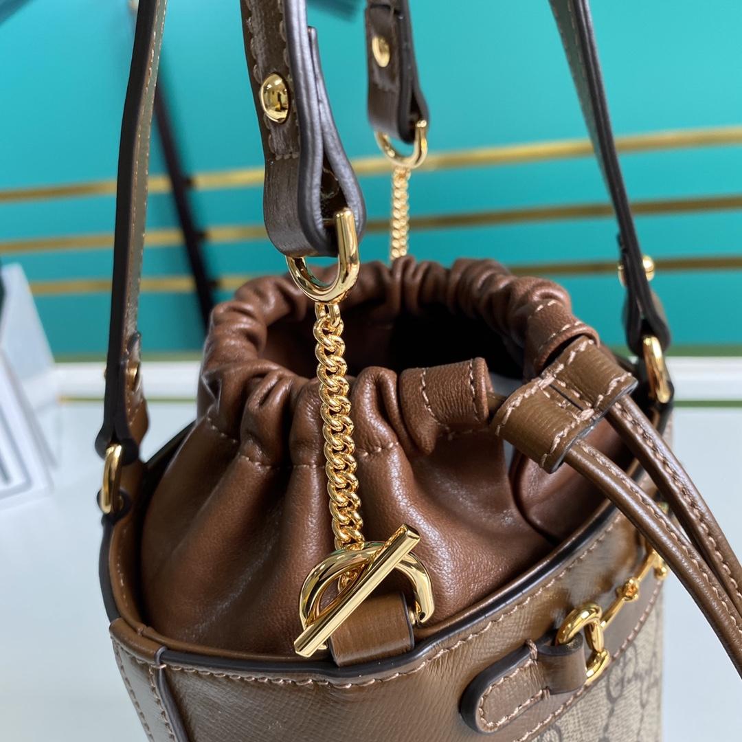 Gucci Horsebit 1955 Small Bucket Bag 'Beige'  (16-14-14cm) - PerfectKickZ