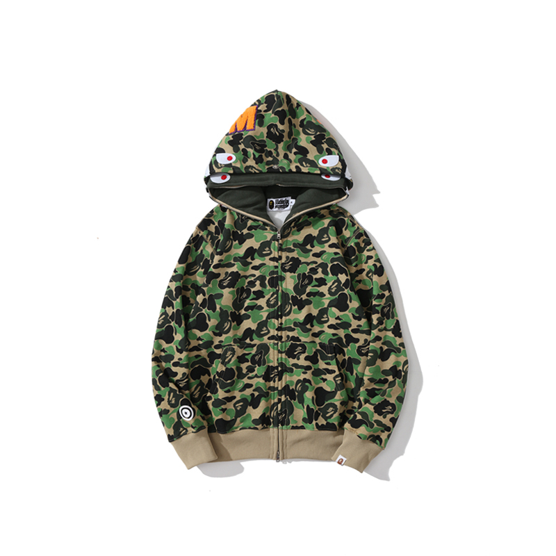 Bape Big ABC Camo Shark Full Zip Hoodie - PerfectKickZ