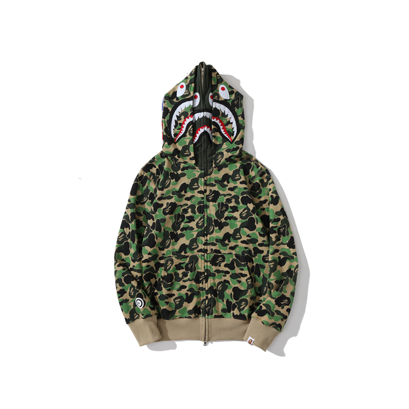 Bape Big ABC Camo Shark Full Zip Hoodie - PerfectKickZ