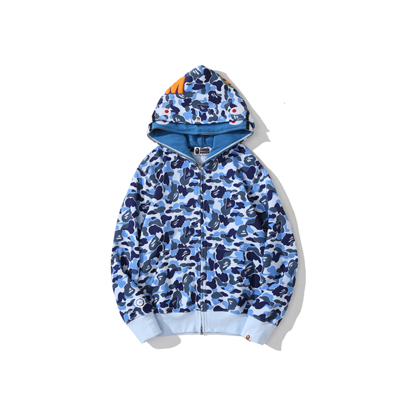 Bape Big ABC Camo Shark Full Zip Hoodie - PerfectKickZ
