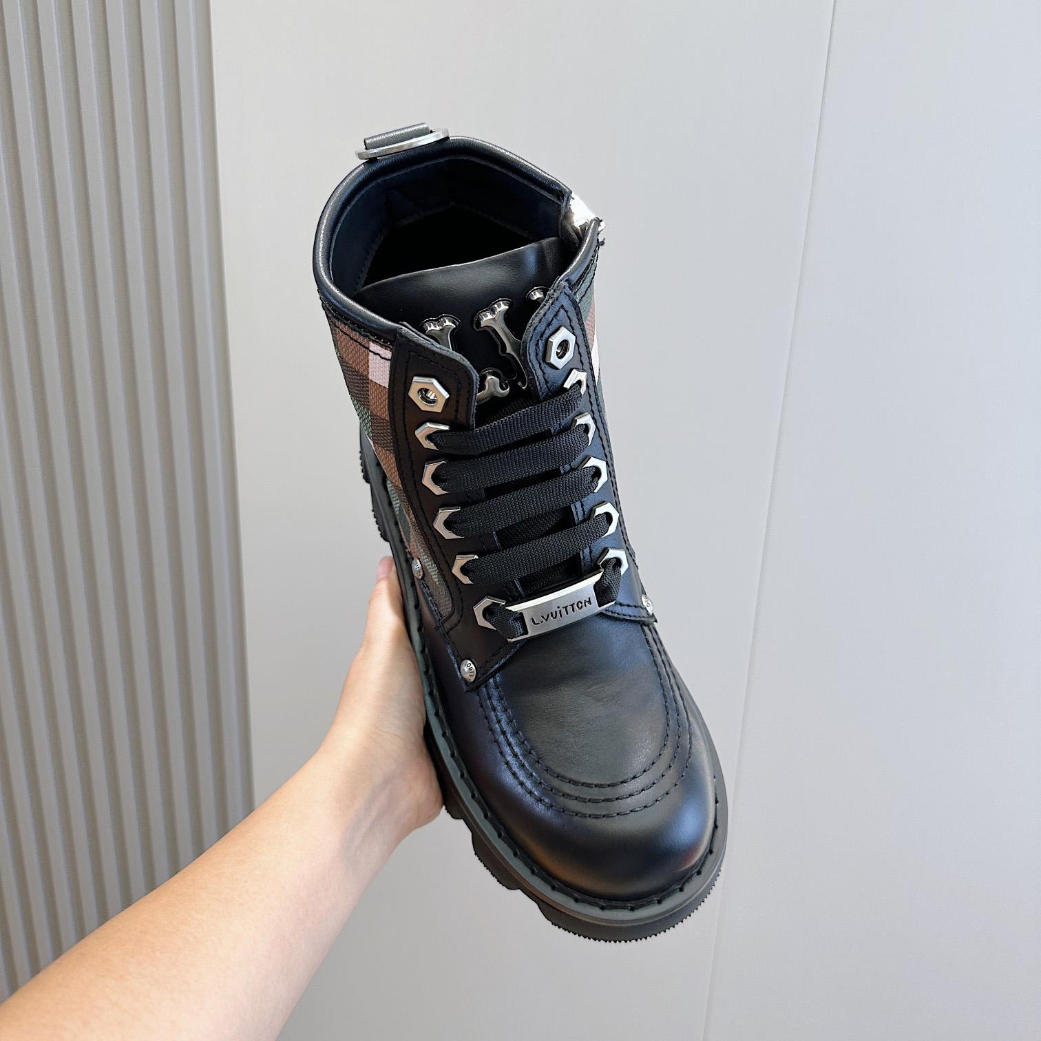Louis Vuitton LV Checker Combat Boot   1ACNEX - PerfectKickZ