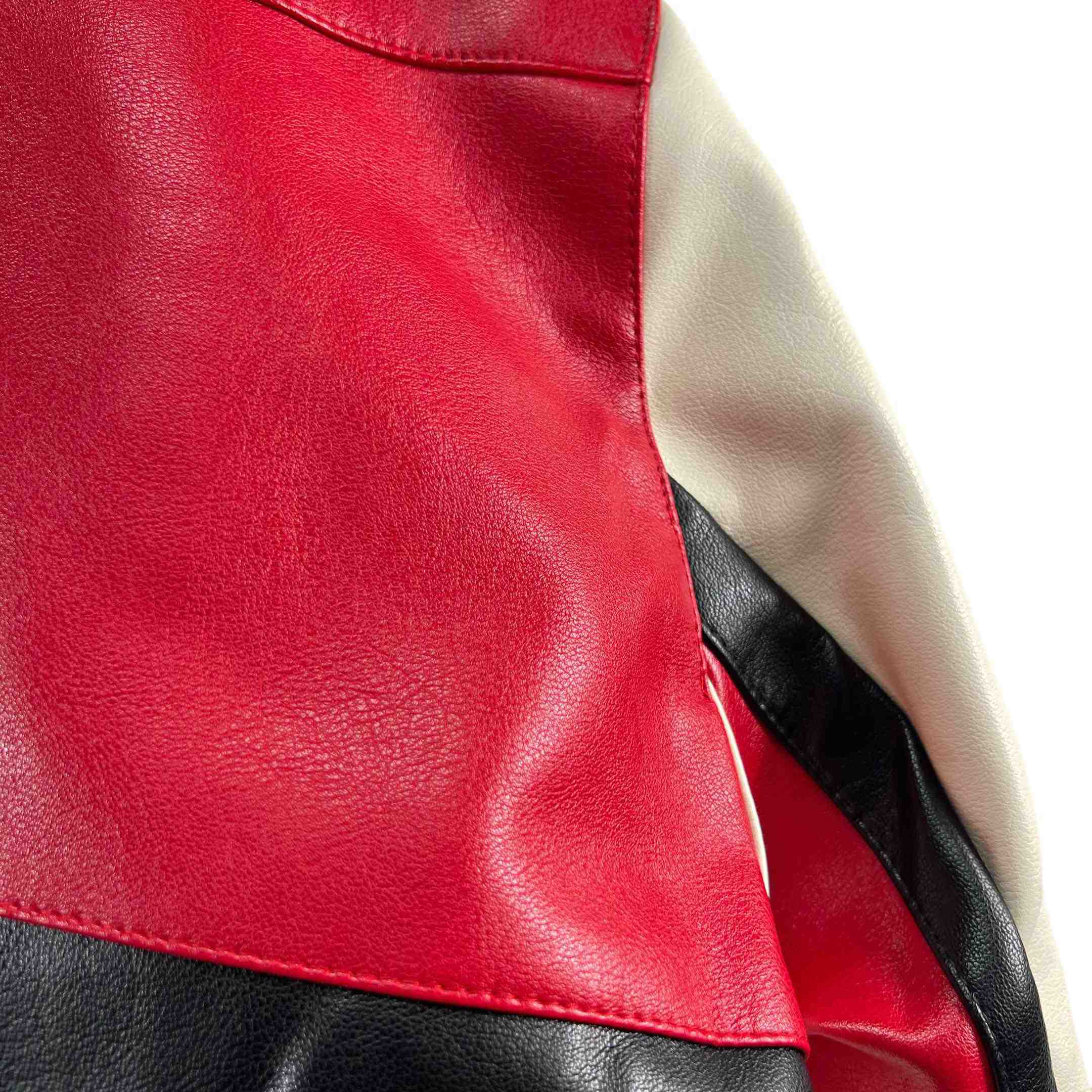Vetements Tricolor Leather Racing Jacket - PerfectKickZ