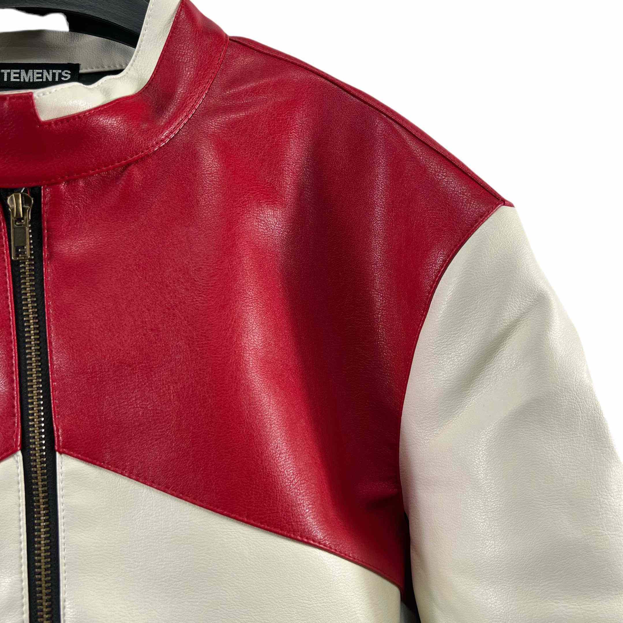 Vetements Tricolor Leather Racing Jacket - PerfectKickZ
