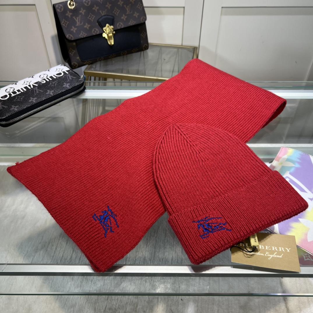Burberry KD-embroidered Ribbed-knit Scarf & Beanie - PerfectKickZ