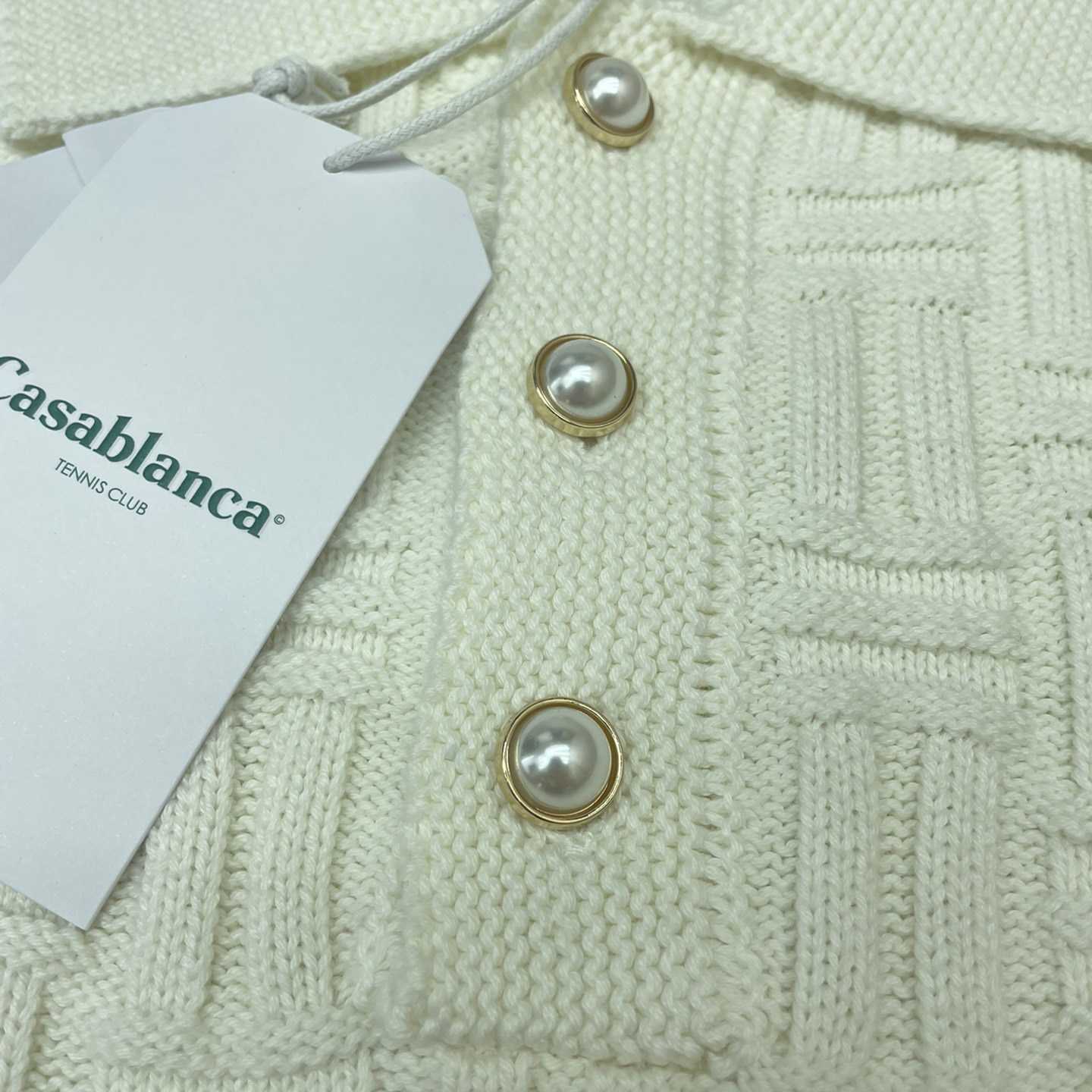 Casablanca Column Stitch Wool Knit Polo  D0064 - PerfectKickZ