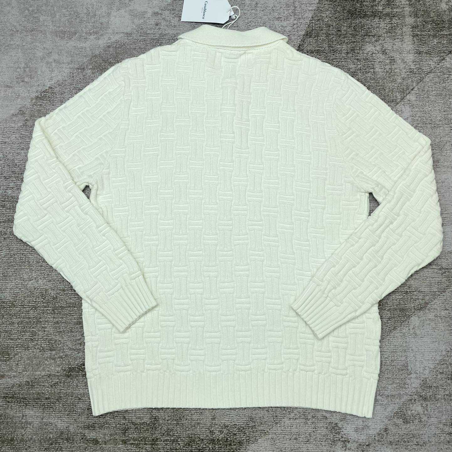 Casablanca Column Stitch Wool Knit Polo  D0064 - PerfectKickZ