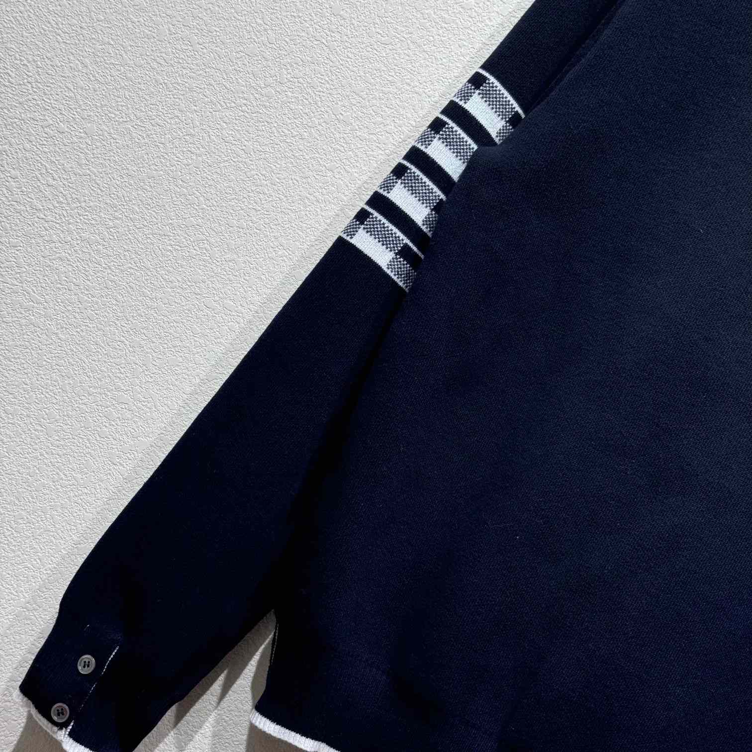 Thom Browne Cotton Crepe Buffalo Check Jacquard Hector Icon Crewneck 4-bar Pullover - PerfectKickZ