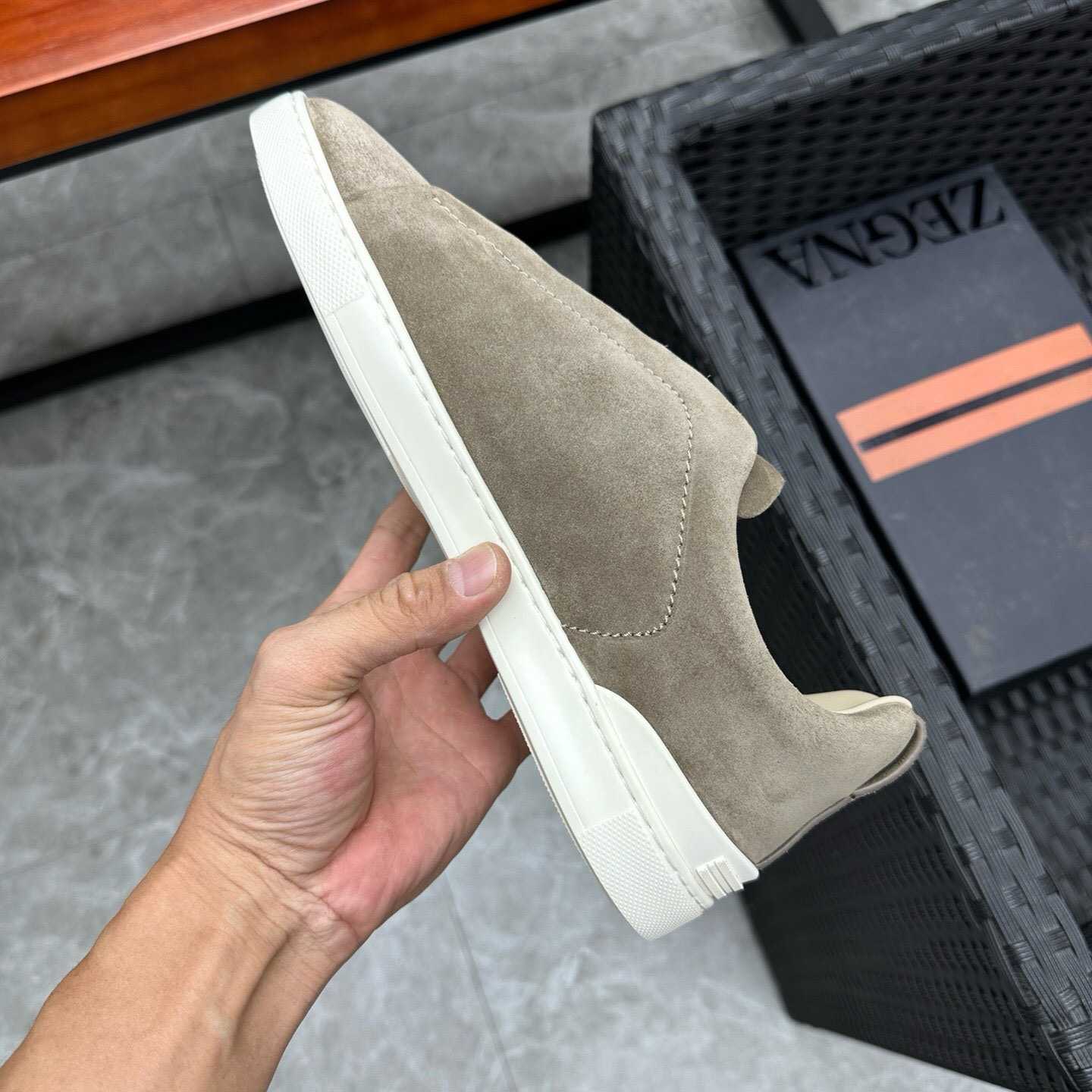 Zegna Suede Triple Stitch™ Sneakers - PerfectKickZ