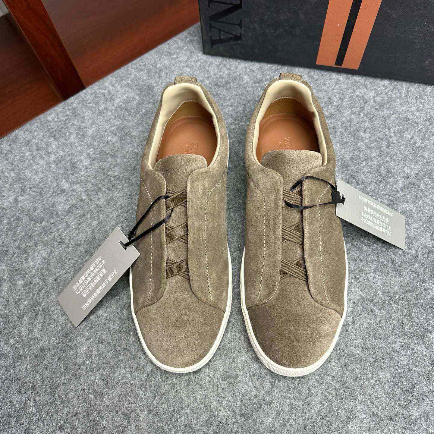 Zegna Suede Triple Stitch™ Sneakers - PerfectKickZ