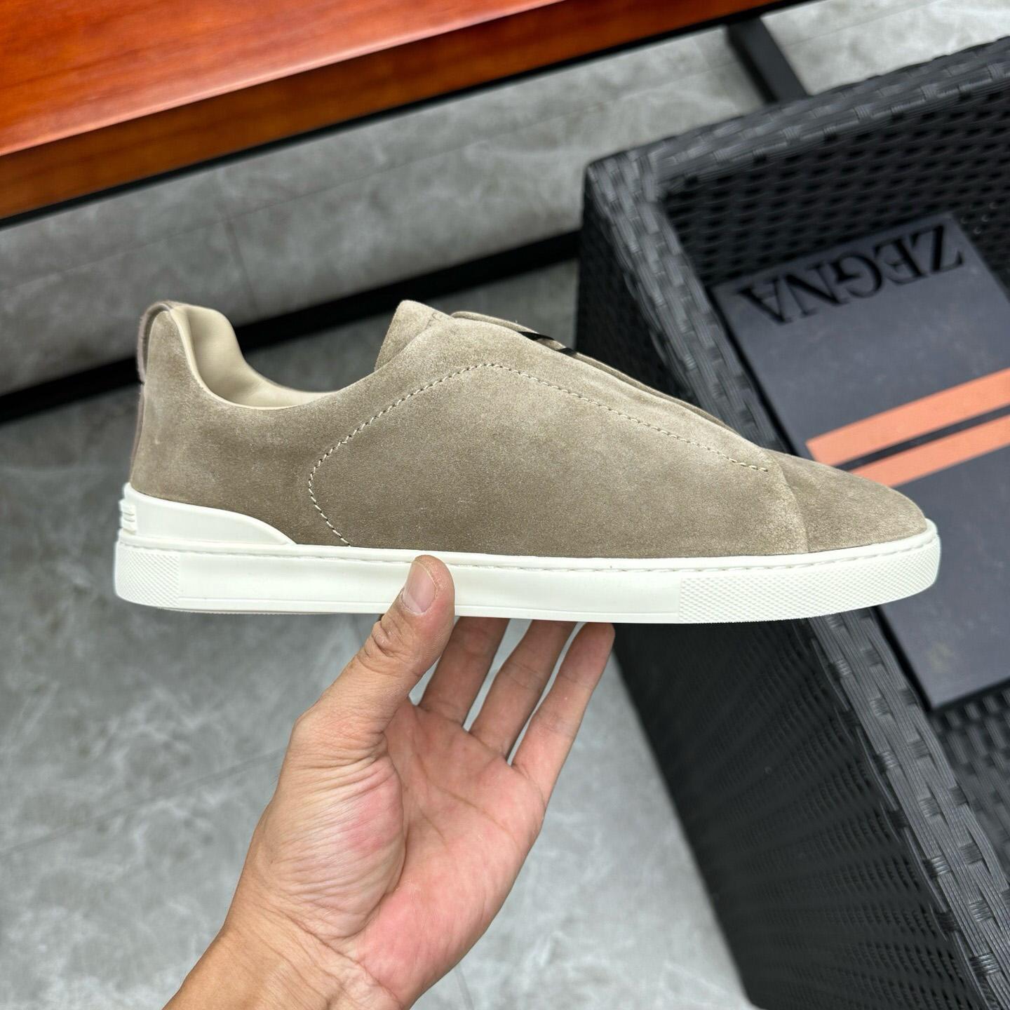 Zegna Suede Triple Stitch™ Sneakers - PerfectKickZ