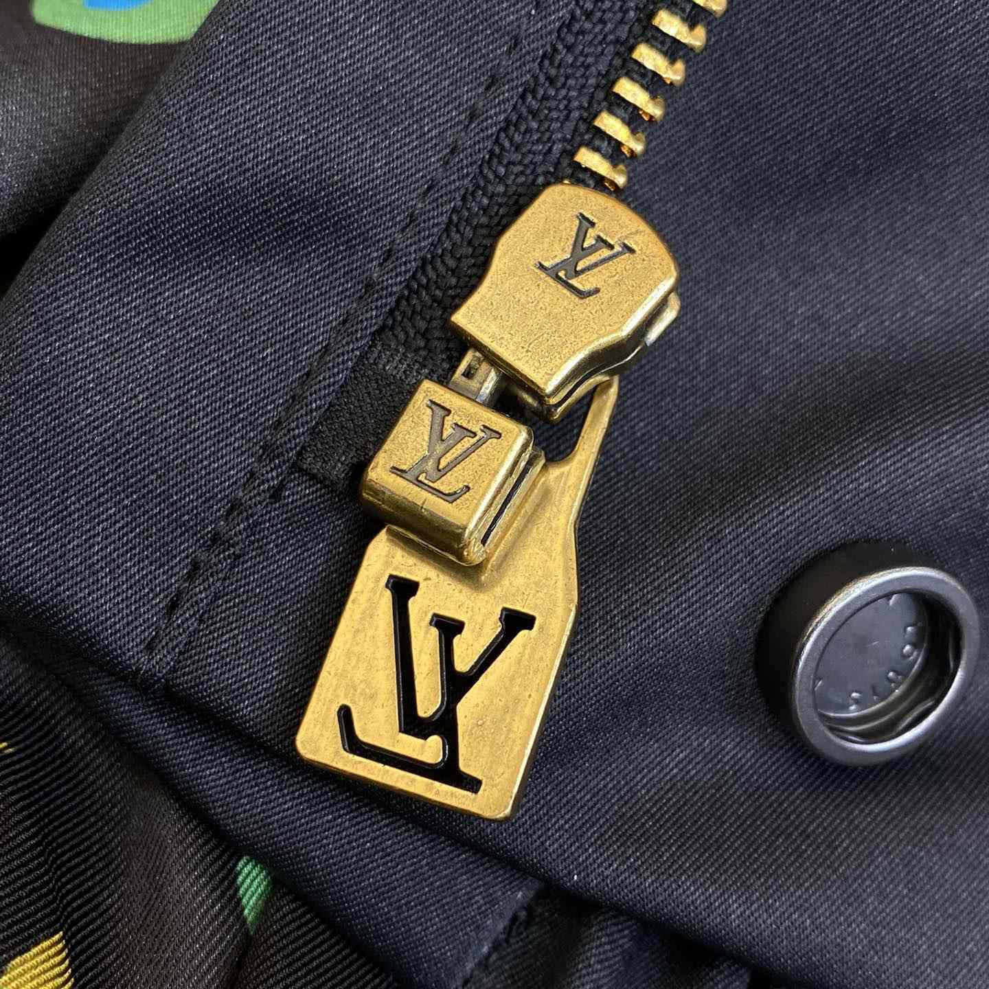 Louis Vuitton Cotton Aviator Jacket With Monogram Fleece Collar   - PerfectKickZ