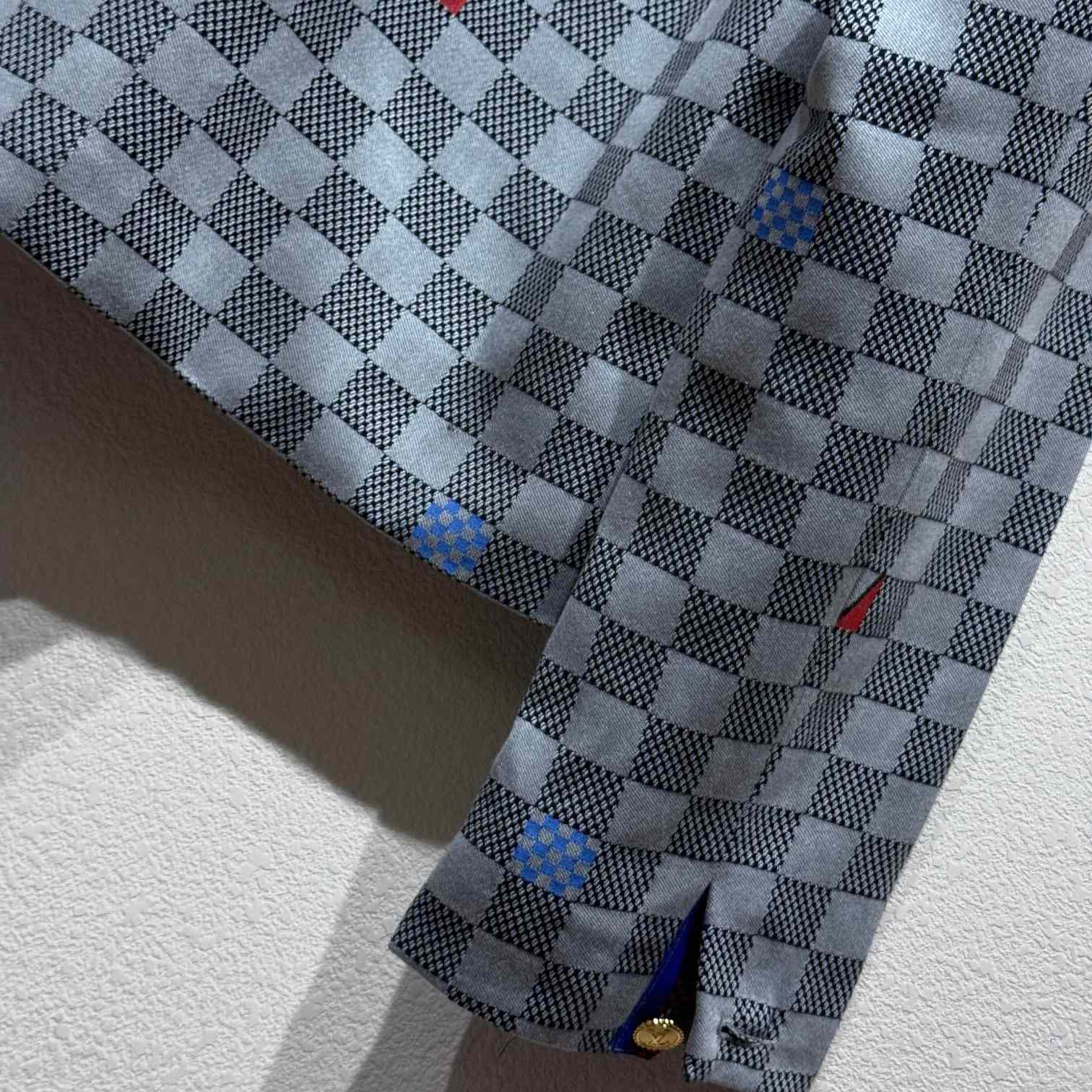 Louis Vuitton Damier Open Collar Cotton Overshirt   1AFVN2 - PerfectKickZ