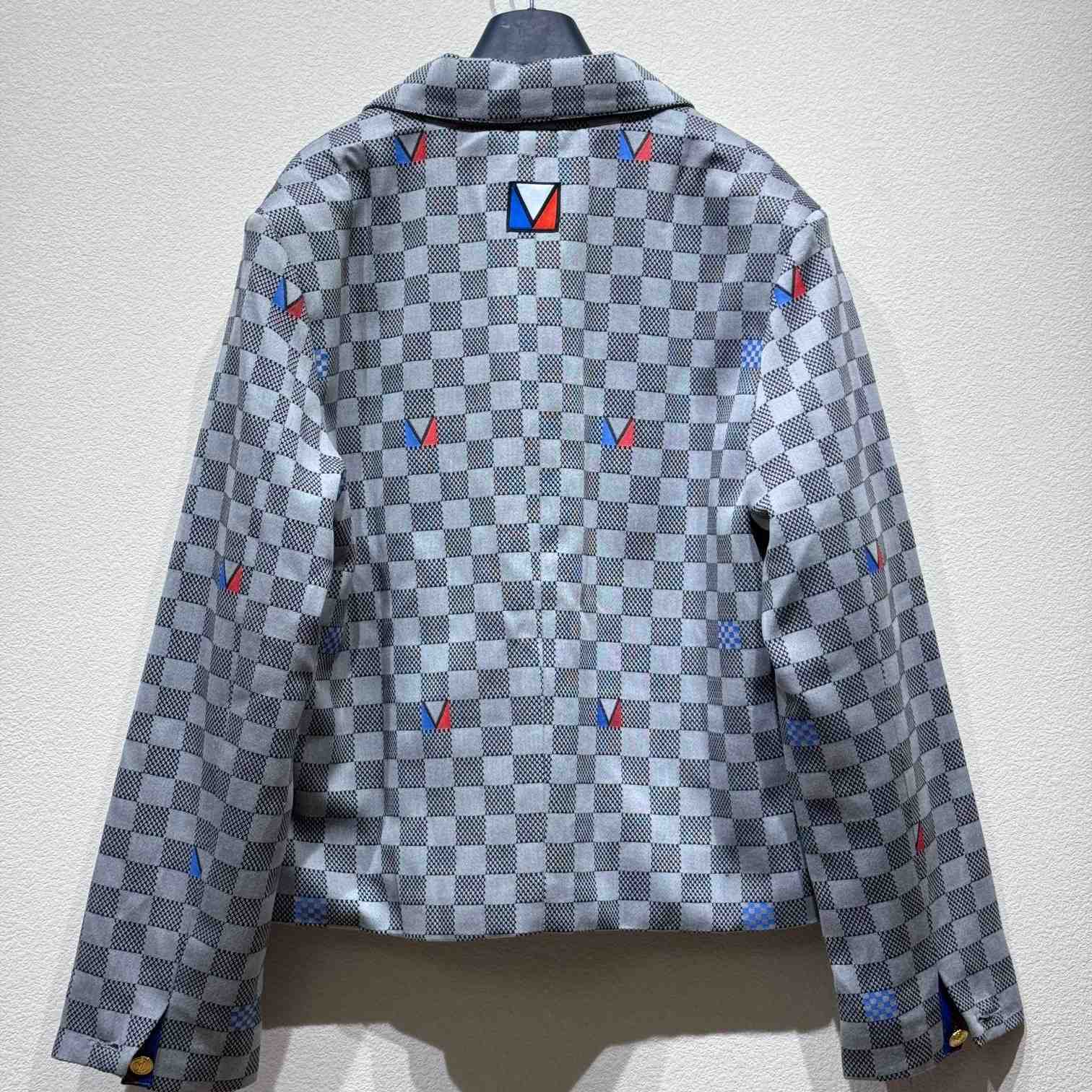 Louis Vuitton Damier Open Collar Cotton Overshirt   1AFVN2 - PerfectKickZ