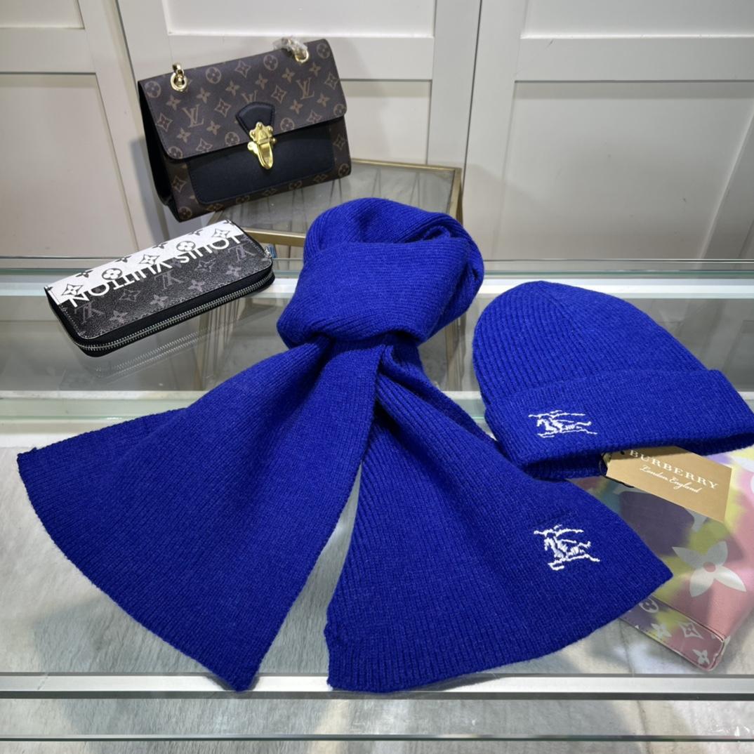 Burberry KD-embroidered Ribbed-knit Scarf & Beanie - PerfectKickZ