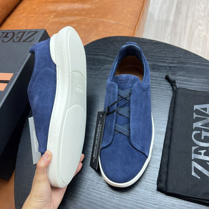 Zegna Suede Triple Stitch™ Sneakers - PerfectKickZ