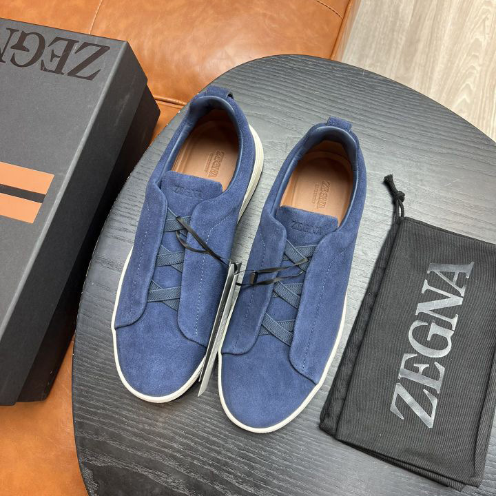 Zegna Suede Triple Stitch™ Sneakers - PerfectKickZ