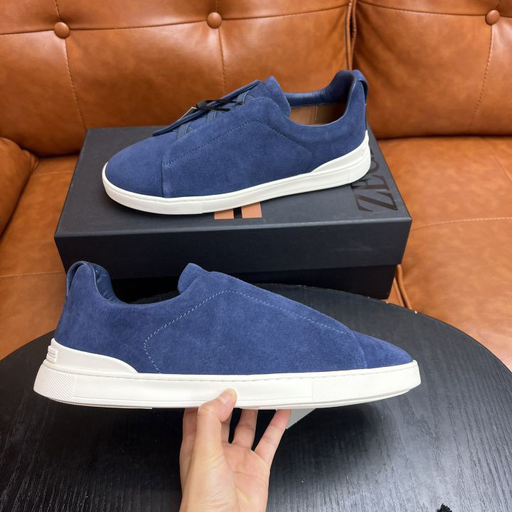 Zegna Suede Triple Stitch™ Sneakers - PerfectKickZ