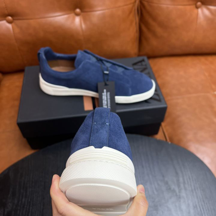 Zegna Suede Triple Stitch™ Sneakers - PerfectKickZ