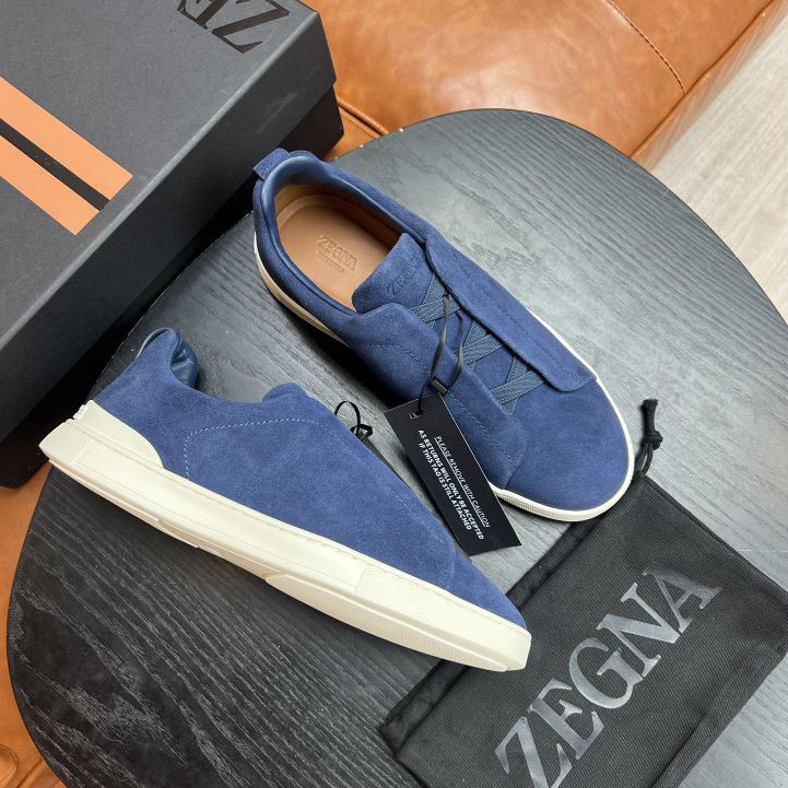 Zegna Suede Triple Stitch™ Sneakers - PerfectKickZ