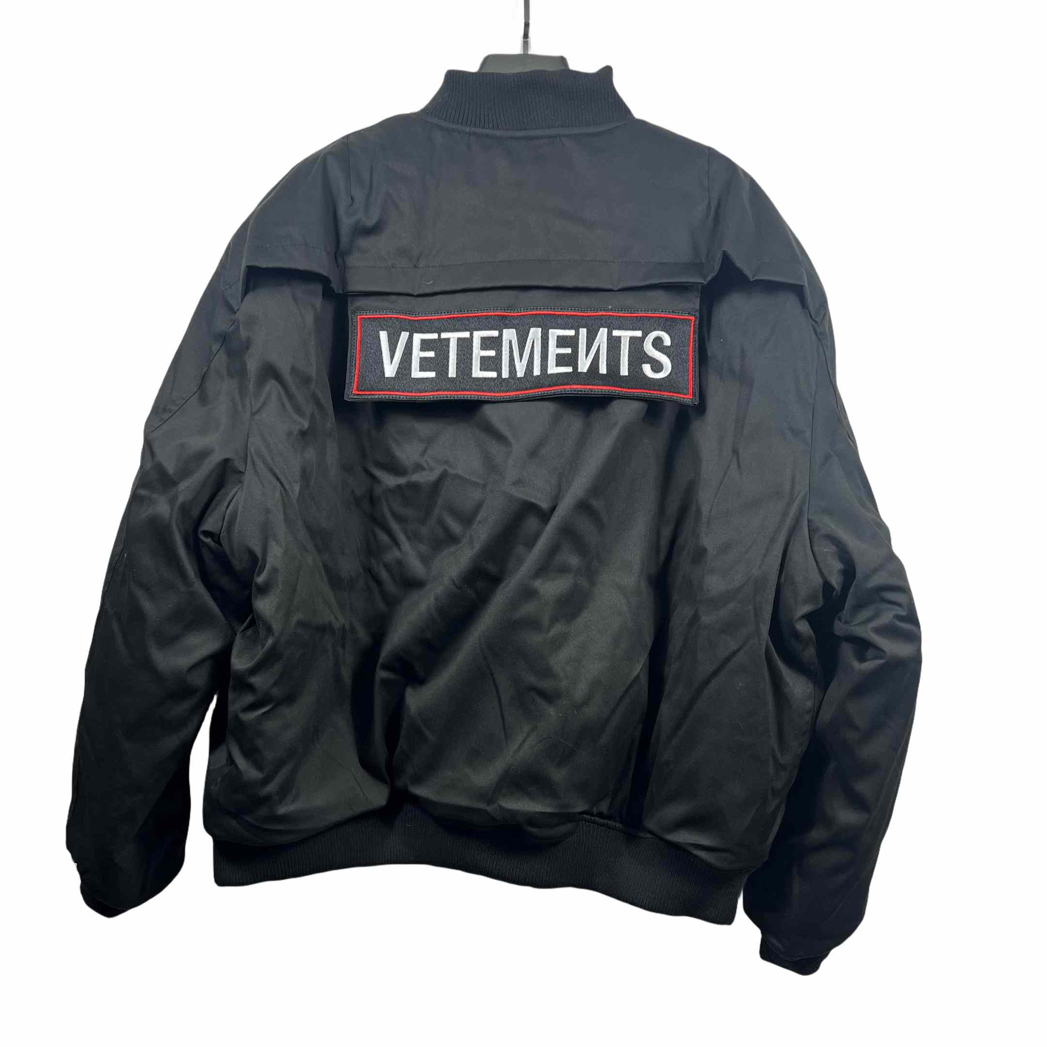 Vetements Black Cotton Patchwork Bomber Jacket - PerfectKickZ