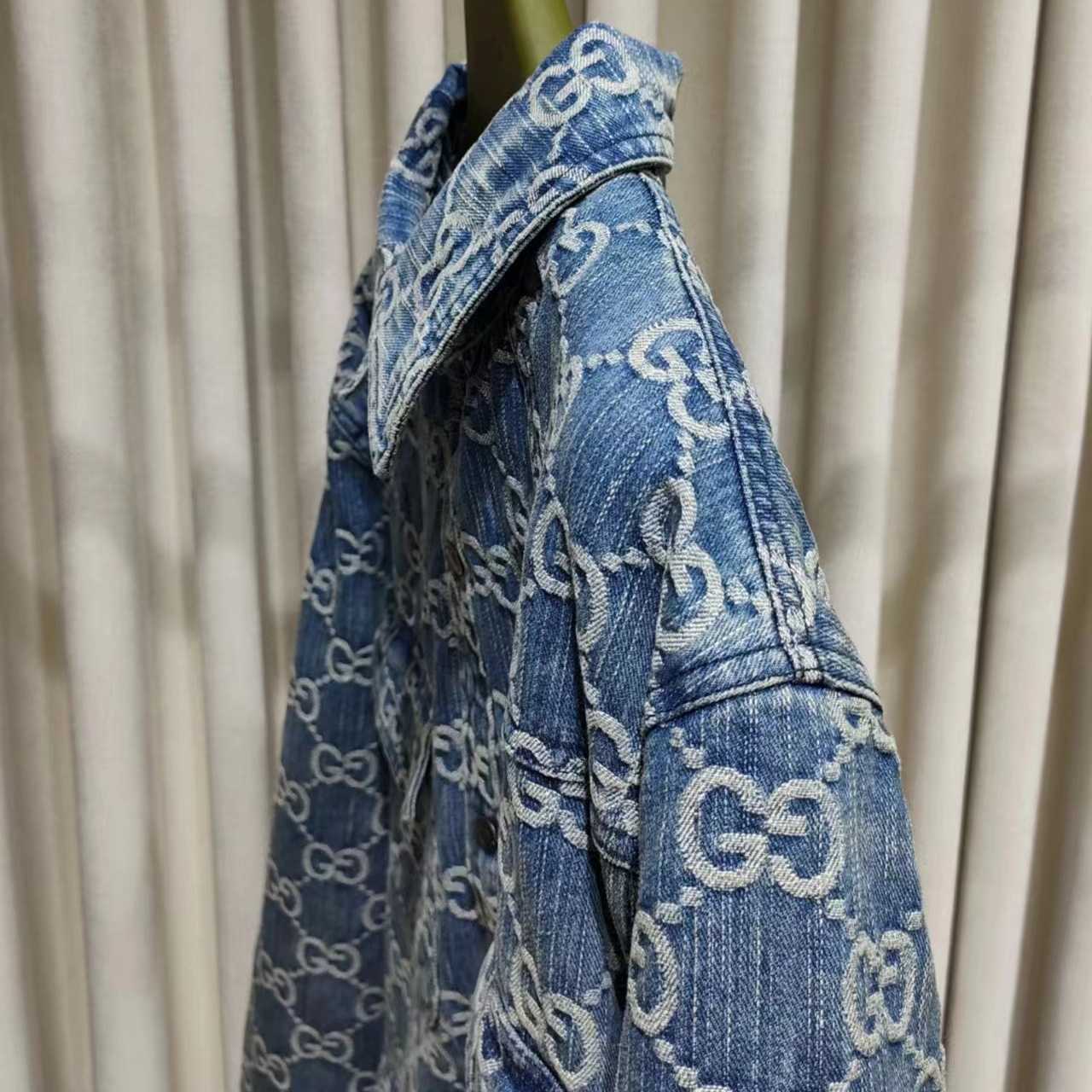 Gucci GG Jacquard Denim Shirt - PerfectKickZ