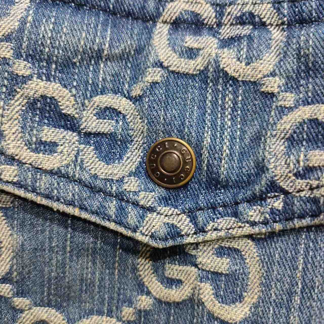 Gucci GG Jacquard Denim Shirt - PerfectKickZ
