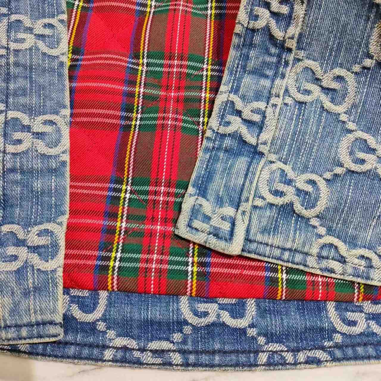 Gucci GG Jacquard Denim Shirt - PerfectKickZ