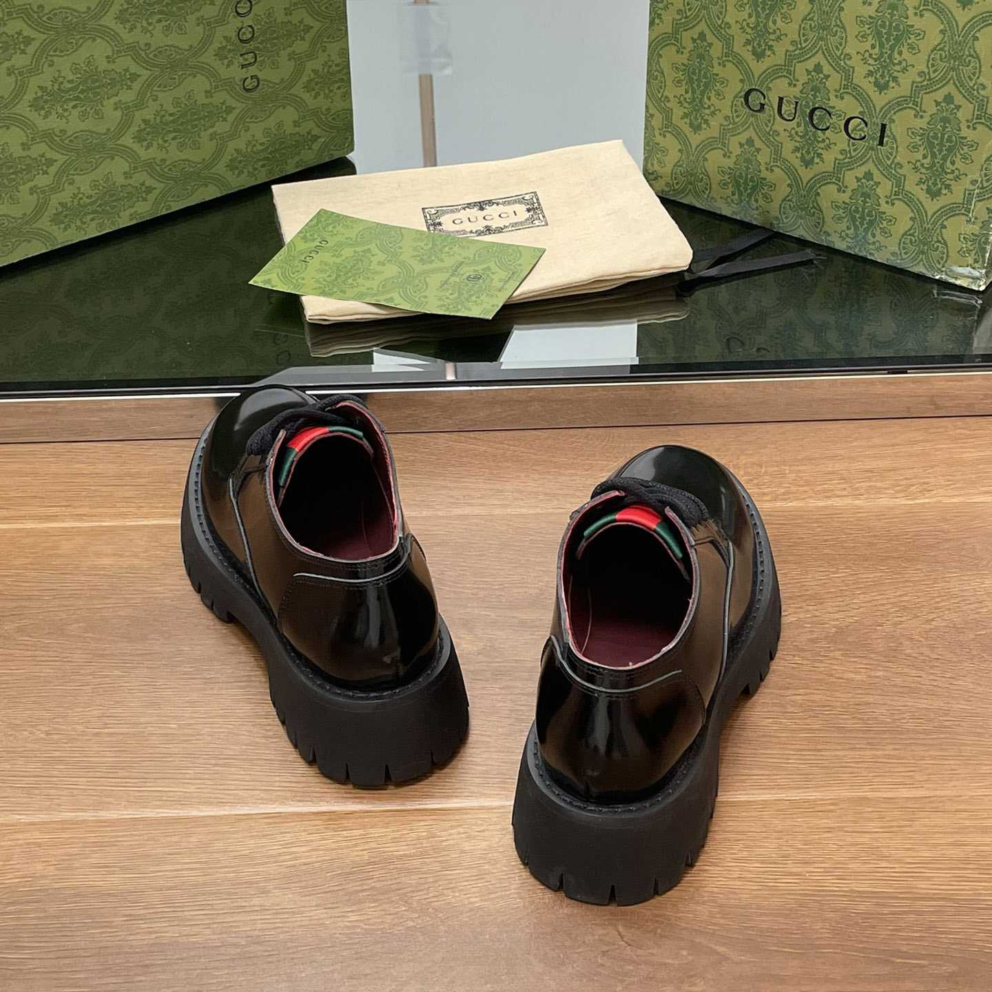 Gucci Women's Lace-up With Web - PerfectKickZ