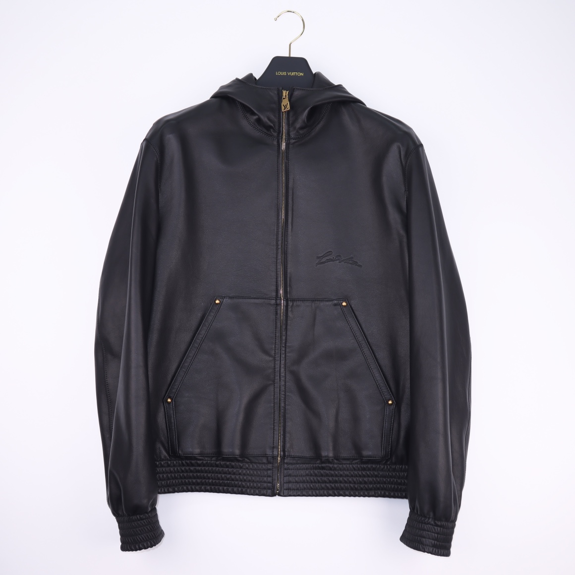 Louis Vuitton Zipped Leather Hoodie   1AFQP6 - PerfectKickZ