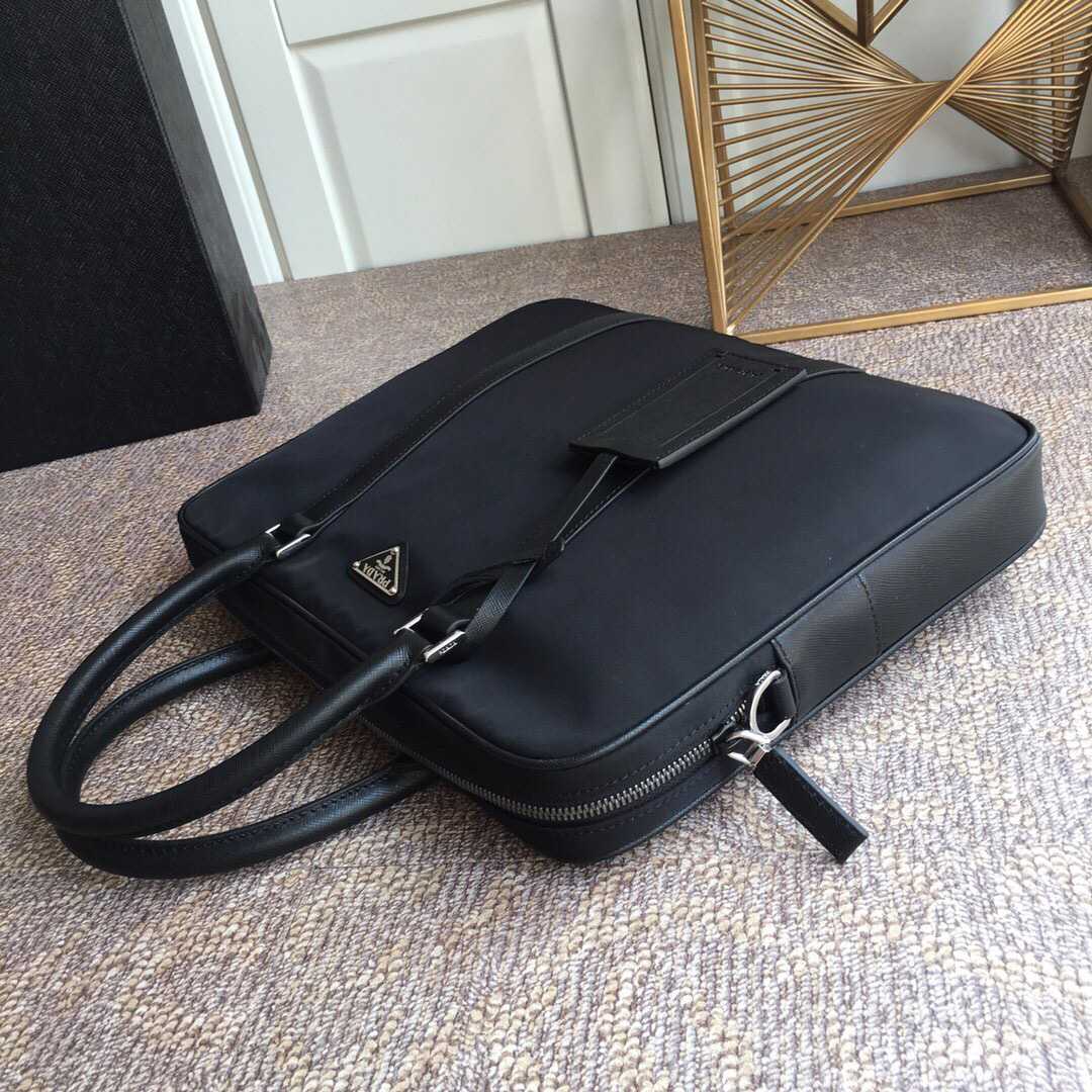 Prada Nylon Slim Briefcase Work Bag (36*28*6.5cm) - 