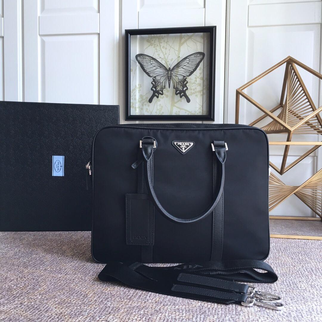 Prada Nylon Slim Briefcase Work Bag (36*28*6.5cm) - 