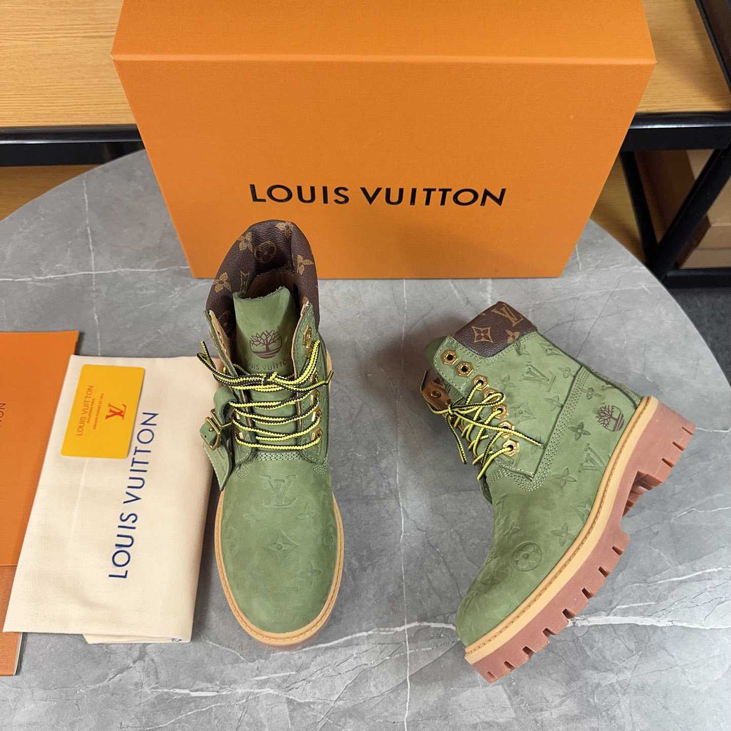 Louis Vuitton x Timberland Monogram Ankle Boot - PerfectKickZ