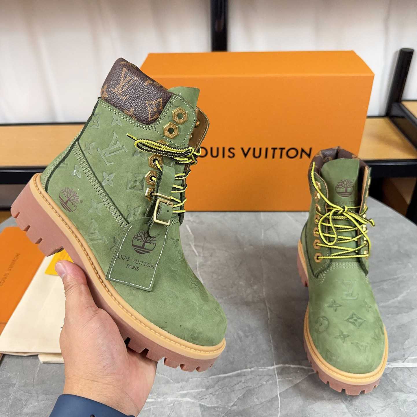 Louis Vuitton x Timberland Monogram Ankle Boot - PerfectKickZ