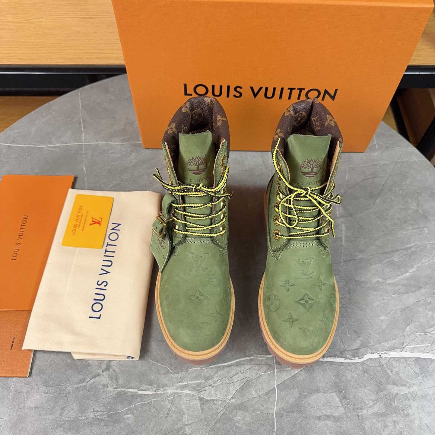 Louis Vuitton x Timberland Monogram Ankle Boot - PerfectKickZ