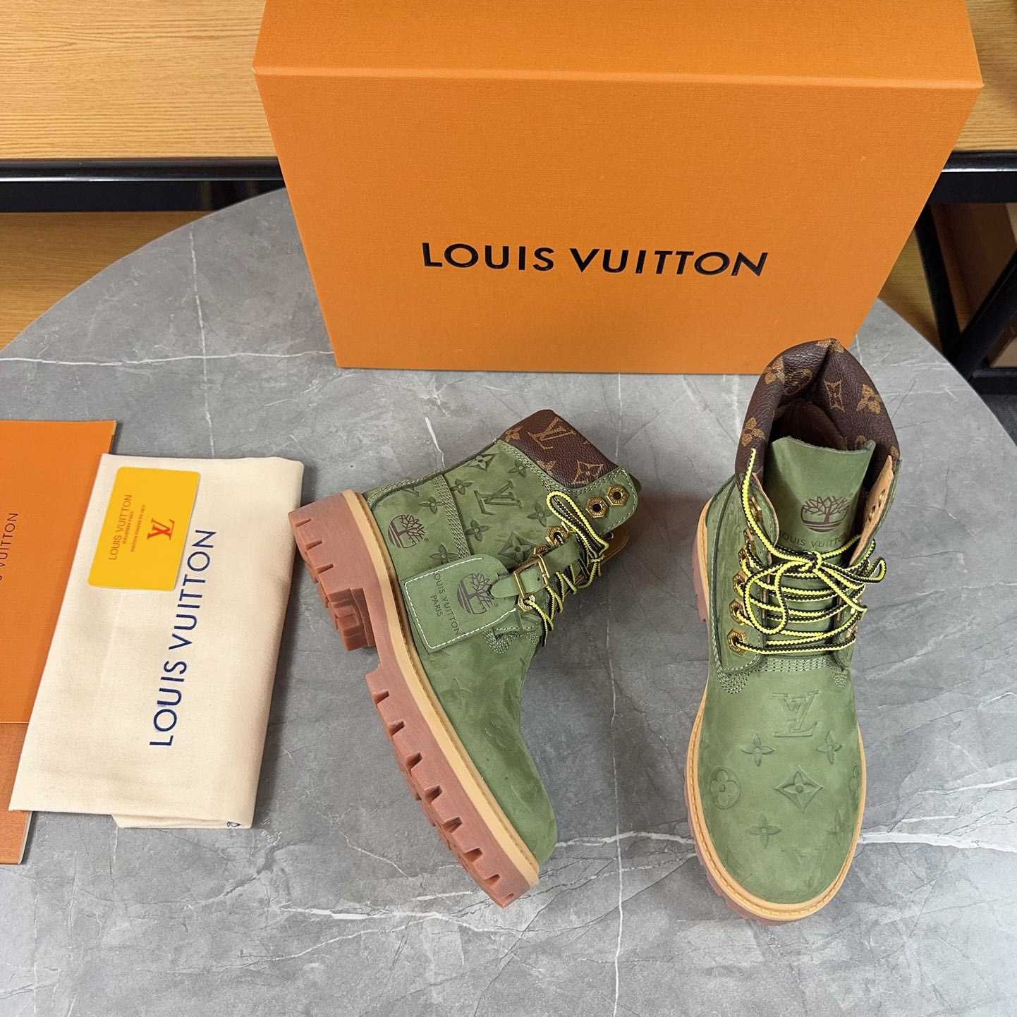 Louis Vuitton x Timberland Monogram Ankle Boot - PerfectKickZ