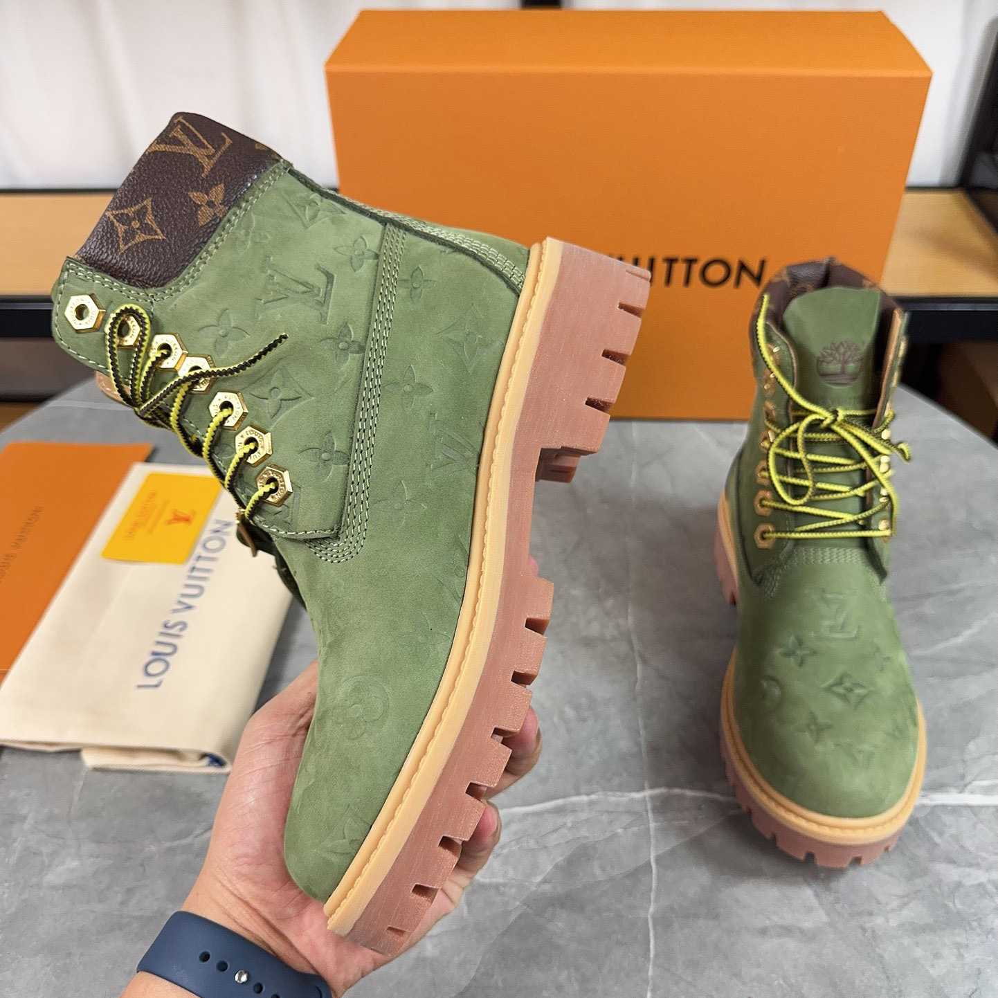 Louis Vuitton x Timberland Monogram Ankle Boot - PerfectKickZ