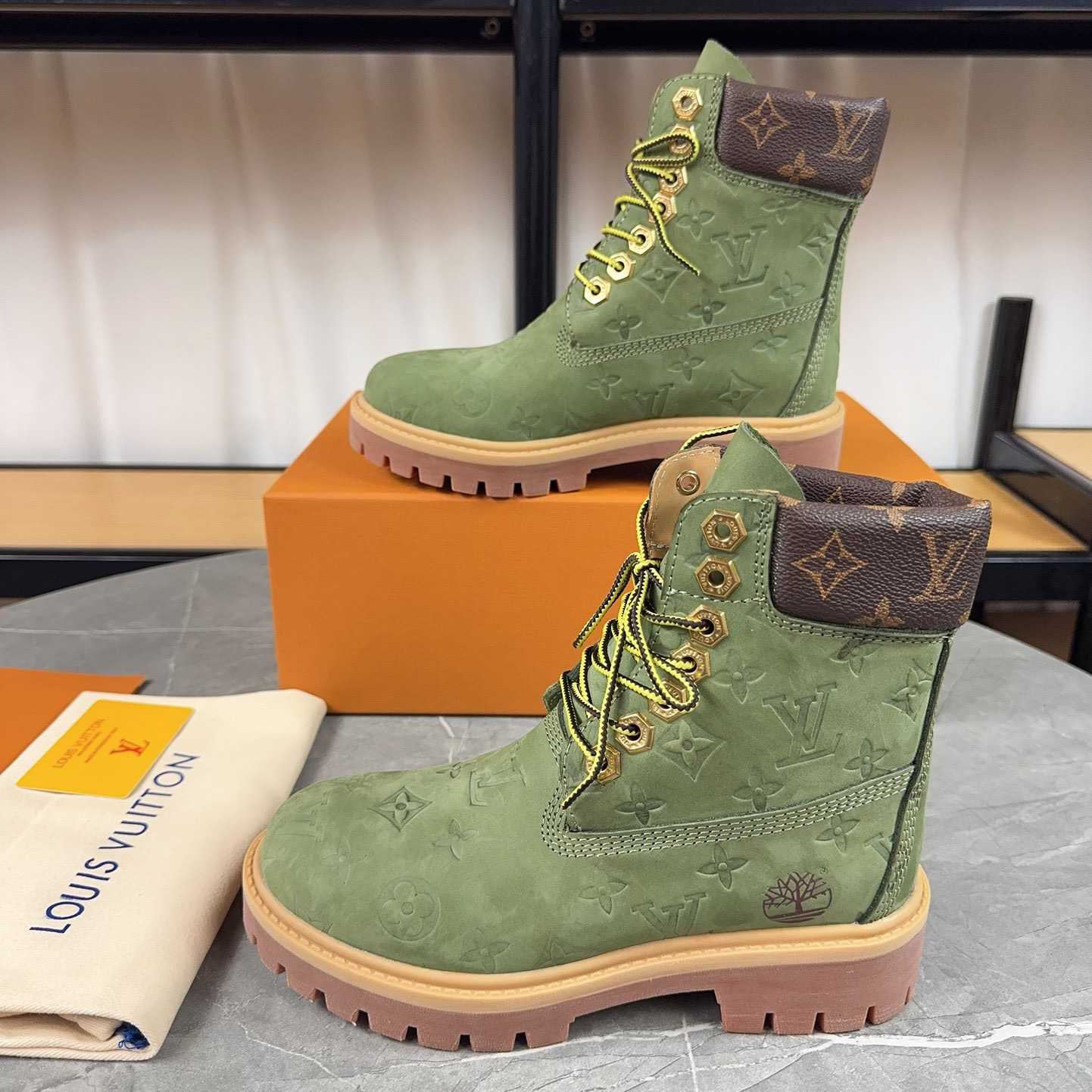 Louis Vuitton x Timberland Monogram Ankle Boot - PerfectKickZ