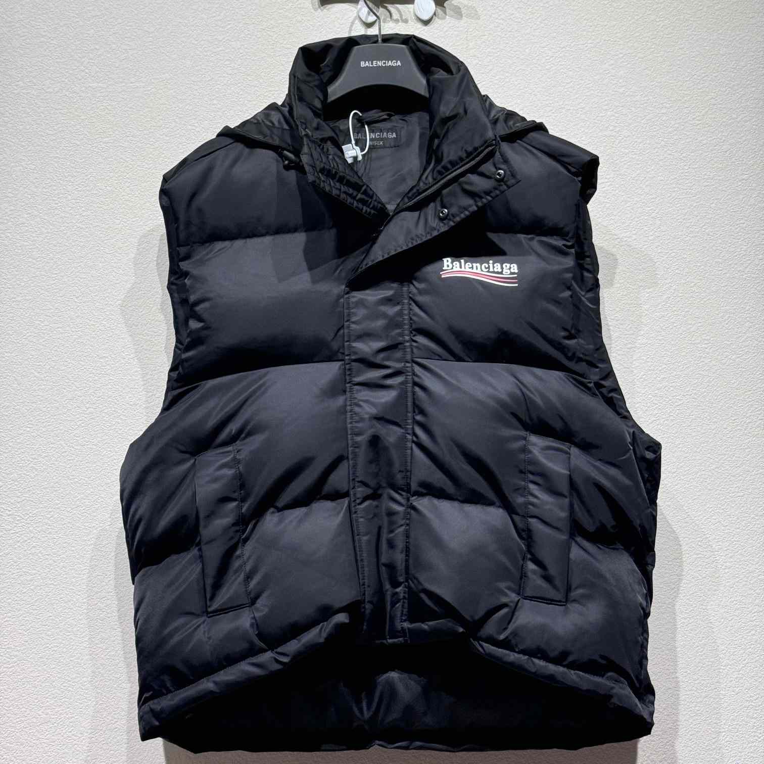Balenciaga Political Campaign Cocoon Puffer Gilet - PerfectKickZ