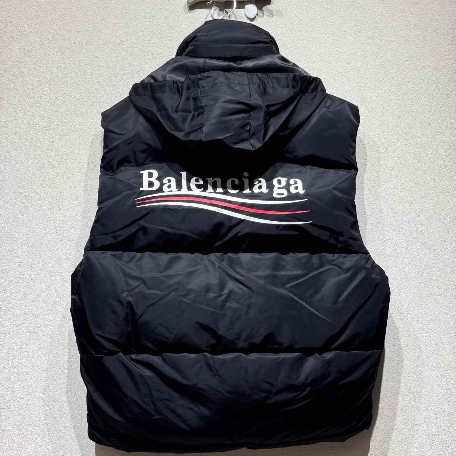 Balenciaga Political Campaign Cocoon Puffer Gilet - PerfectKickZ