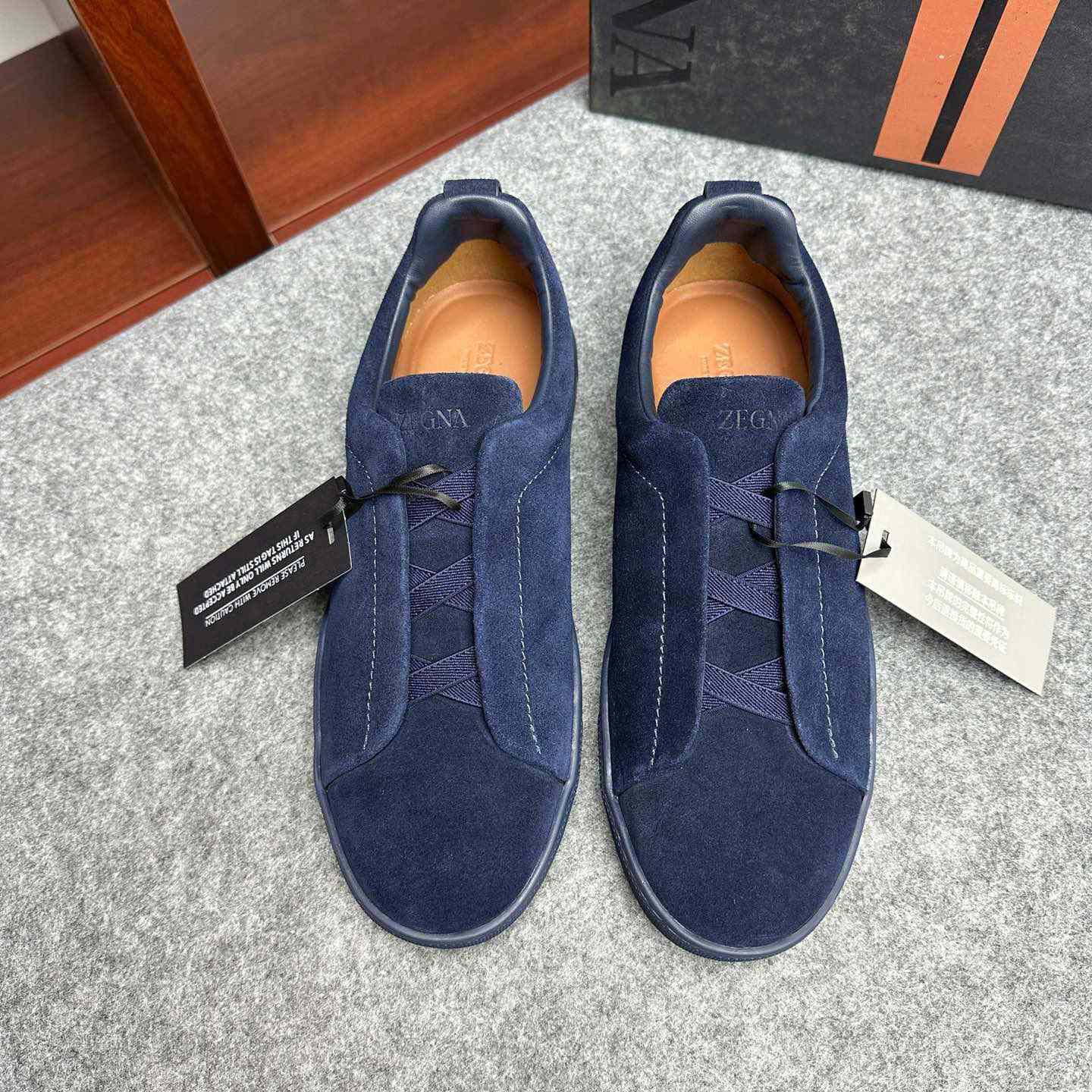 Zegna Suede Triple Stitch™ Sneakers - PerfectKickZ