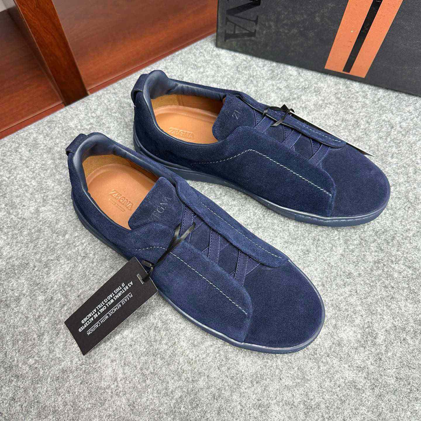 Zegna Suede Triple Stitch™ Sneakers - PerfectKickZ