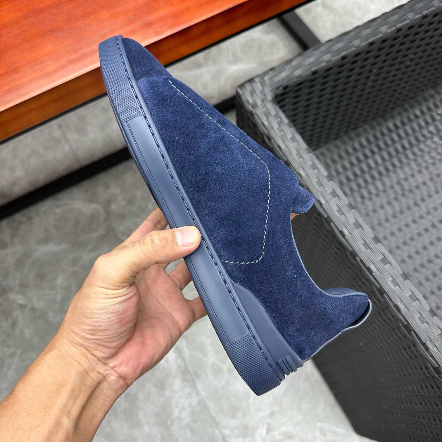 Zegna Suede Triple Stitch™ Sneakers - PerfectKickZ