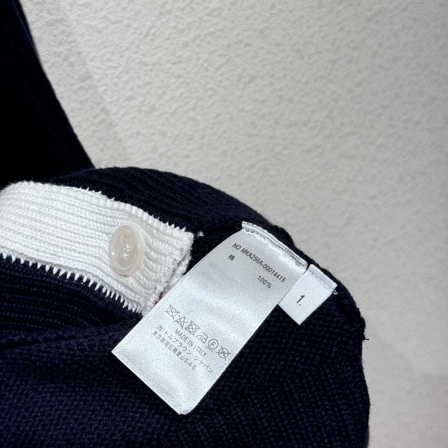 Thom Browne Cotton Hector Pointelle 4-bar V-neck Cardigan - PerfectKickZ