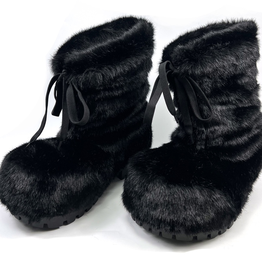 Balenciaga Alaska Low Faux-fur Boots - PerfectKickZ