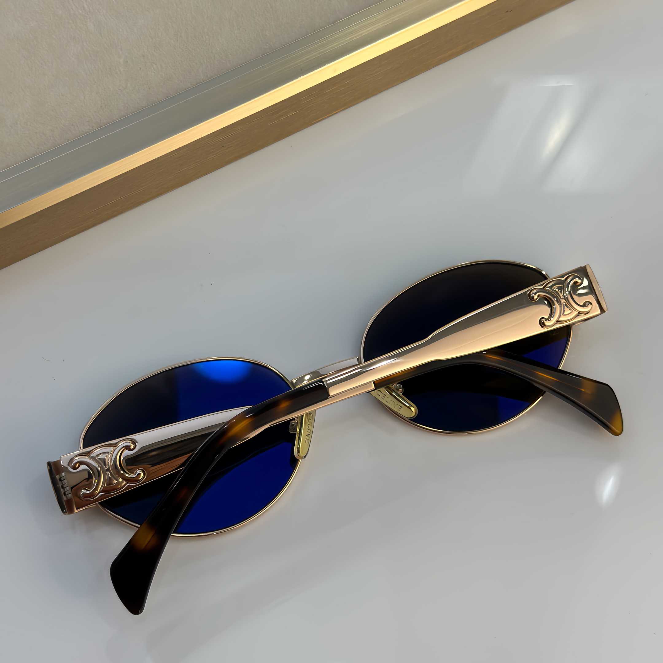 Celine Triomphe Metal 01 Sunglasses In Metal - PerfectKickZ