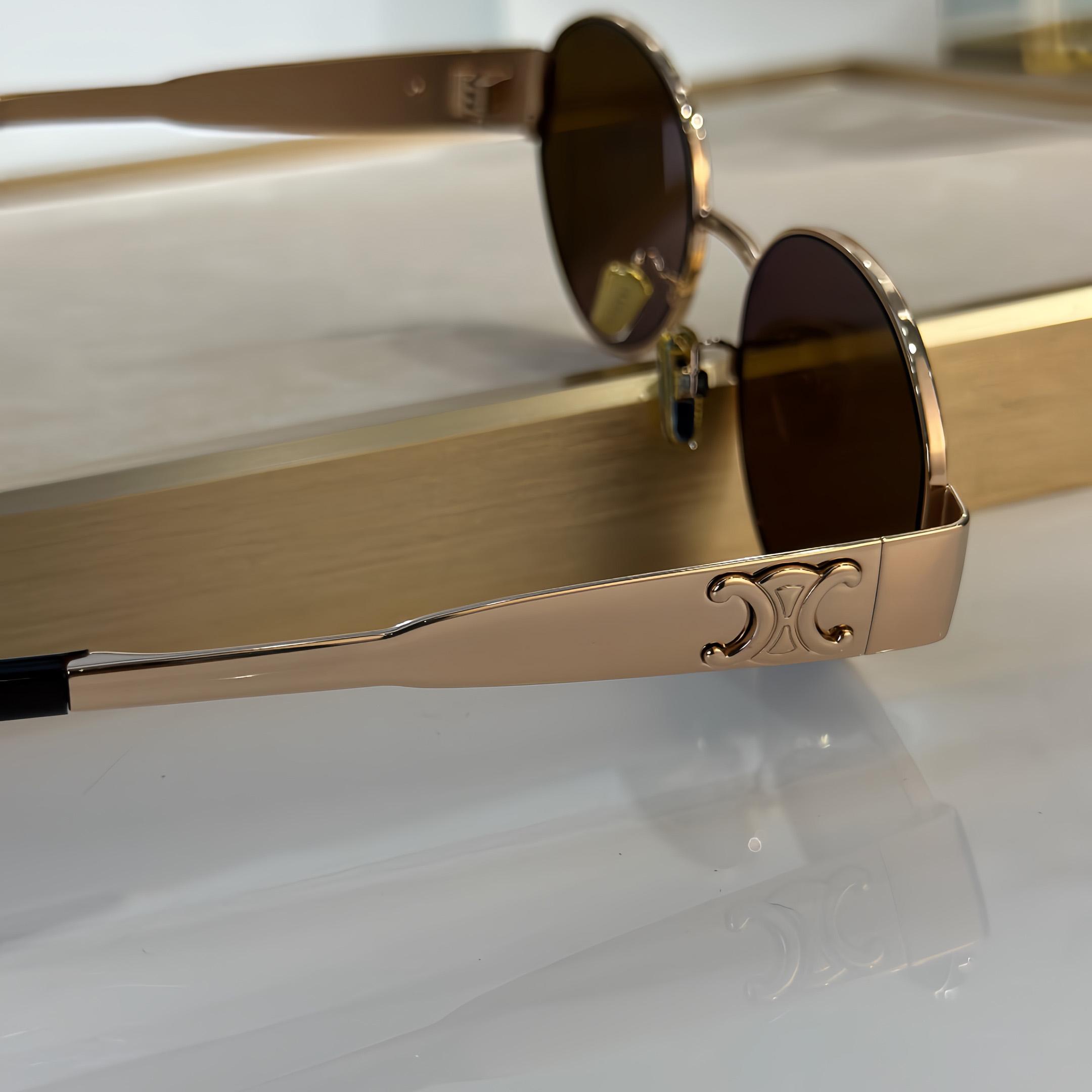 Celine Triomphe Metal 01 Sunglasses In Metal - PerfectKickZ