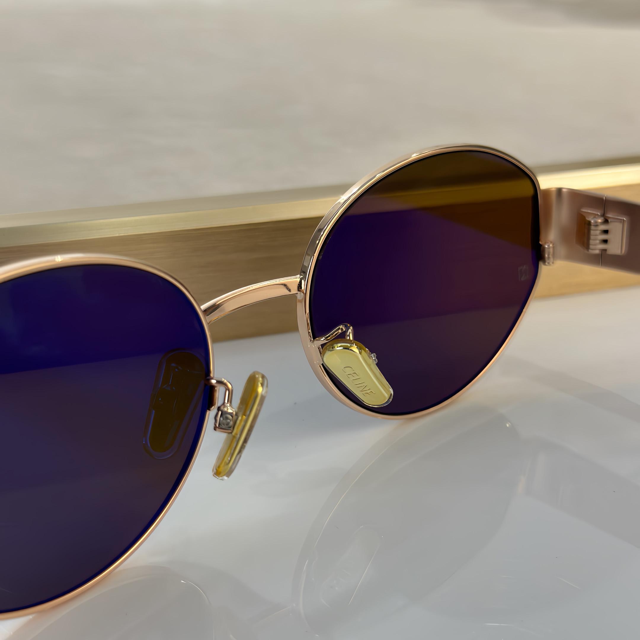 Celine Triomphe Metal 01 Sunglasses In Metal - PerfectKickZ
