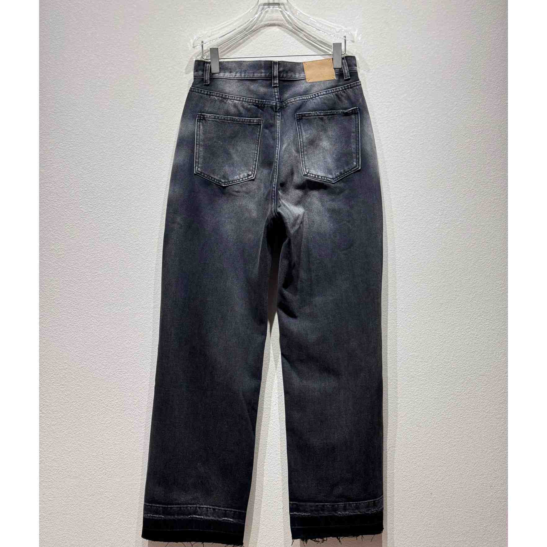 Celine Wesley Jeans In Black Destroyed Denim  - 