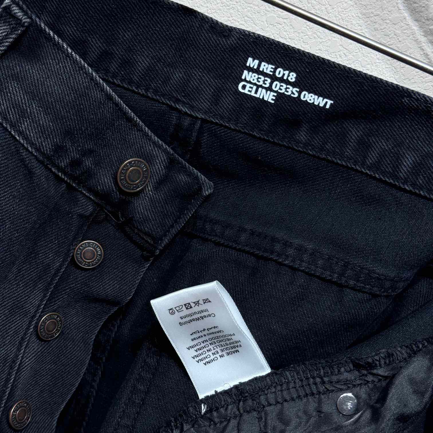 Celine Wesley Jeans In Black Destroyed Denim  - 